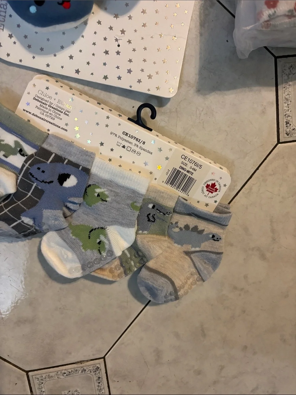 Blue & Neutral Baby Socks and Accessories Set